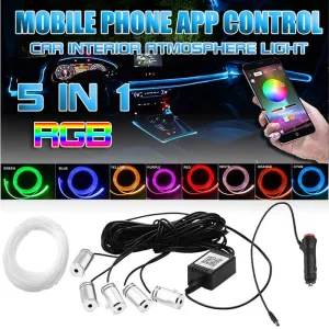 Araç İçi Dekoratif Ortam Işığı 64 Renkli 5 Ledli / Laam429 thumb 2