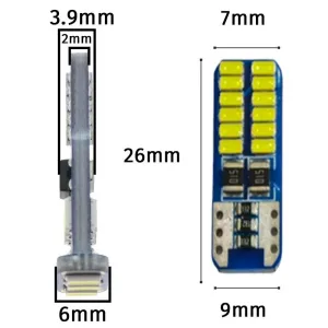 Dekoratif Led Ampul T10-24Smd 12V Çift - Beyaz / Laam860 thumb 3