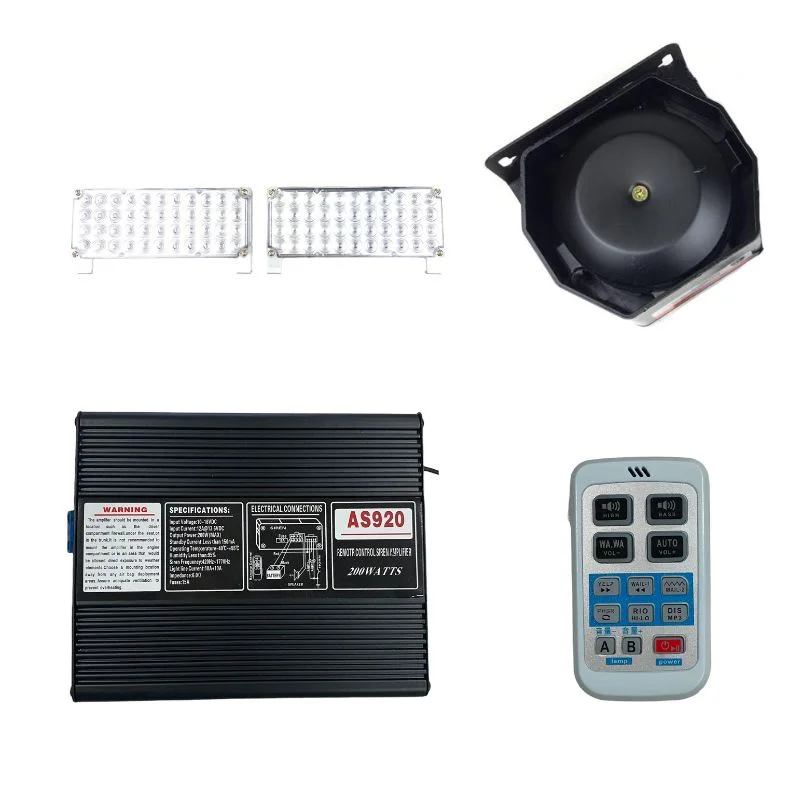 Mikrofonlu Led İkaz Lamba Metal Uzaktan Kumandalı (13 Sesli) Siren/Sssr45