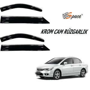 Krom Cam Rüzgarlığı Honda-Civic 2016-2021 / Caru411 thumb 1