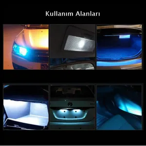 Dekoratif Led Ampul T10-2X5 Smd Led Mavi 12V/Laam118-2-12 thumb 2