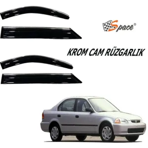Honda Civic 1995-2000 (EK) uyumlu Krom Cam Rüzgarlığı 1.2Mm 1996/2001 4'Lü / Caru428 modelleri DRS Tuning'de. Kaliteli malzeme, hızlı kargo ve güvenli