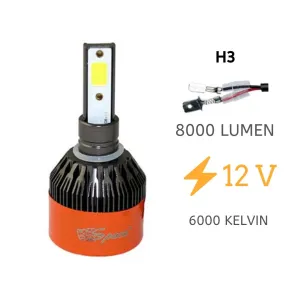 Led Far Ampulü Beyaz 48W 12V 8000Lm H3 / Laam94 thumb 2