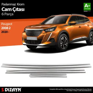 S-Dizayn Peugeot 2008 2 Krom Cam Çıtası 6 Prç 2020-2023Araca &Ouml;zel Krom Aksesuar&Uuml;r&uuml;n &Ouml;zellikleri:Krom &uuml;r&uuml;nler ara&ccedil; &uuml;zer