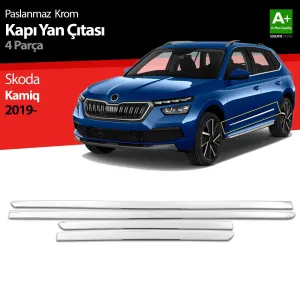 S-Dizayn Skoda Kamiq Krom Kapı Yan Çıtası 2019 ÜzeriNot: Kapı &Ccedil;ıtası bulunmayan ara&ccedil;larda, yan kapı b&ouml;l&uuml;mlerine aracın kaportasına monte