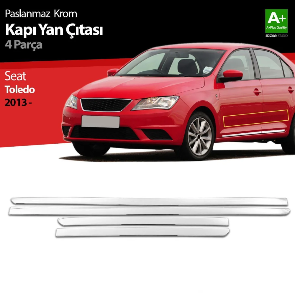 Seat Toledo Uyumlu Krom Kapı Yan Çıtası 2013 Üzeri