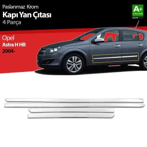 S-Dizayn Opel Astra H HB Krom Kapı Yan Çıtası 2004-2013Not: Kapı &Ccedil;ıtası bulunmayan ara&ccedil;larda, yan kapı b&ouml;l&uuml;mlerine aracın kaportasına mo