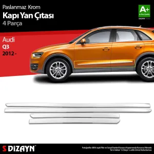 S-Dizayn Audi Q3 Krom Kapı Yan Çıtası 2012-2018Not: Kapı &Ccedil;ıtası bulunmayan ara&ccedil;larda, yan kapı b&ouml;l&uuml;mlerine aracın kaportasına monte edil