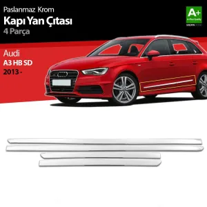 Audi A3 Uyumlu Hatchback Sedan Krom Kapı Yan Çıtası 2013-2017