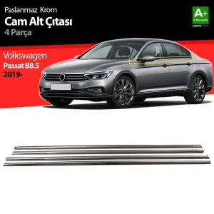 VW Passat B8.5 Krom Cam Çıtası 4 Parça 2019-2023