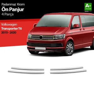 S-Dizayn VW T6 Transporter Krom Ön Panjur 4 Prç. 2015-2020Araca &Ouml;zel Krom Aksesuar&Uuml;r&uuml;n &Ouml;zellikleri:Krom &uuml;r&uuml;nler ara&ccedil; &uuml;