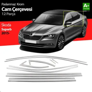 S-Dizayn Skoda Superb Krom Cam Çerçeve Seti 12 Prç 2015-2023 A+ KaliteAraca &Ouml;zel Krom Aksesuar&Uuml;r&uuml;n &Ouml;zellikleri:Krom &uuml;r&uuml;nler ara&cc