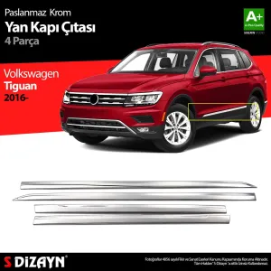 S-Dizayn VW Tiguan Krom Yan Kapı Çıtası 4 Prç. 2016-2020Araca &Ouml;zel Krom Aksesuar&Uuml;r&uuml;n &Ouml;zellikleri:Krom &uuml;r&uuml;nler ara&ccedil; &uuml;ze