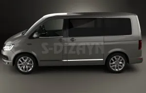 Volkswagen T6 Uyumlu Transporter Krom Cam Çıtası 2 Parça. 2015 Üzeri