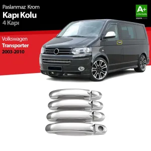 Volkswagen T5 Uyumlu Transporter Krom Kapı Kolu 4 Kapı 2003-2010