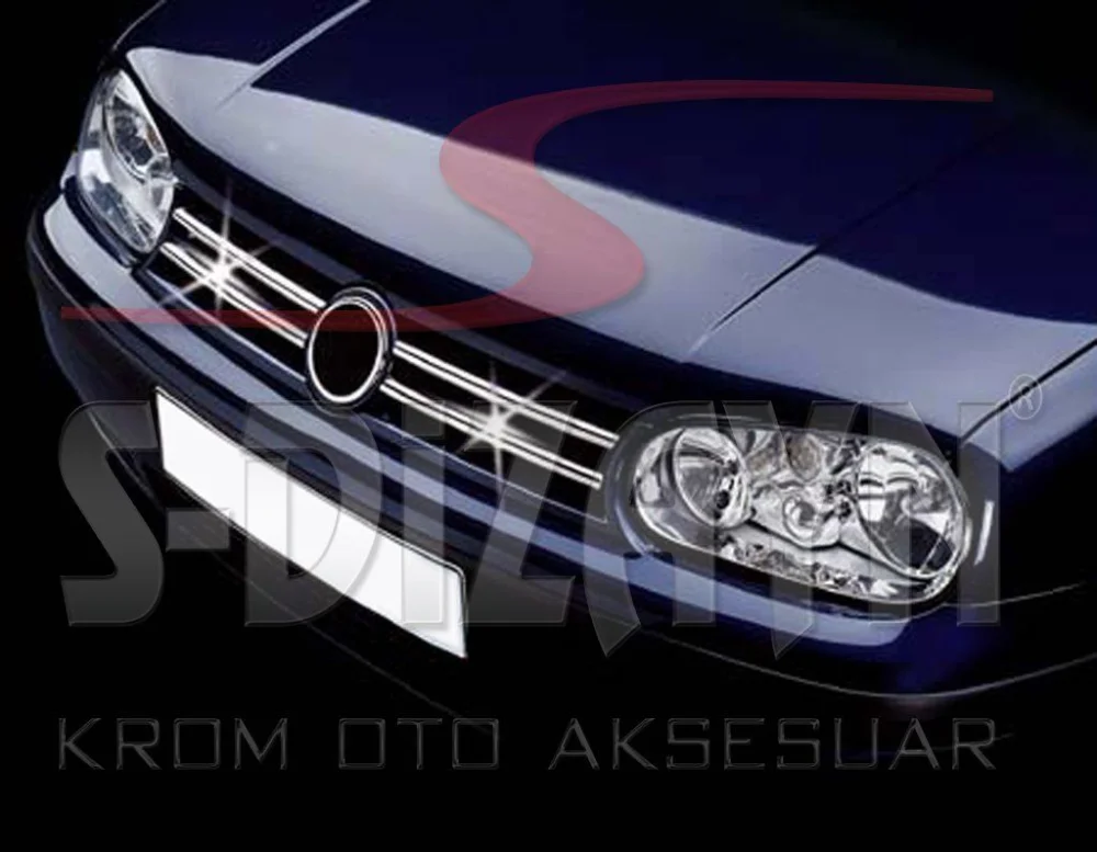 Volkswagen Golf Uyumlu 4 Krom Ön Panjur 4 Parça 1998-2004
