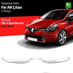 S-Dizayn Renault Clio 4 Sporttourer Krom Far Alt Çıtası 2 Prç. 2012-2016Araca &Ouml;zel Krom Aksesuar&Uuml;r&uuml;n &Ouml;zellikleri:Krom &uuml;r&uuml;nler ara&