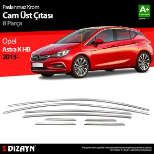 Opel Astra K Hb Krom Cam Üst Çıta 8 Prç. 2015-2022