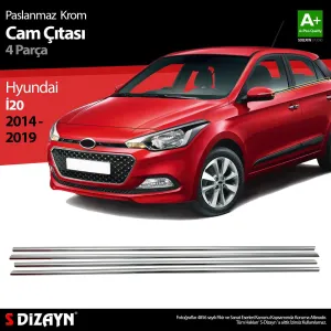 Hyundai I20 Krom Cam Çıtası 4 Prç. 2014-2020