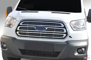 Ford Transit V347/V348/V363 Uyumlu Krom Ön Panjur + Çerçeve 5 Parça 2014 Üzeri