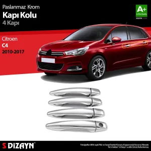 S-Dizayn Citroen C4 HB Krom Kapı Kolu 4 Kapı 2010-2020Araca &Ouml;zel Krom Aksesuar&Uuml;r&uuml;n &Ouml;zellikleri:Krom &uuml;r&uuml;nler ara&ccedil; &uuml;zeri