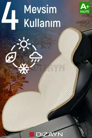 S-Dizayn Oto Koltuk Koruyucu Kılıf Set Krem Universal 2+3 Parça Ön Arka thumb 2