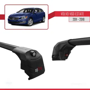 Volvo V60 ESTATE 2011-2018 Arası ile uyumlu ACE-2 Ara Atkı Tavan Barı SİYAH thumb 3