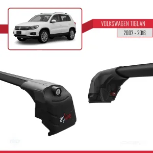 Volkswagen Tiguan 2007-2016 Arası ile uyumlu ACE-2 Ara Atkı Tavan Barı SİYAH thumb 3