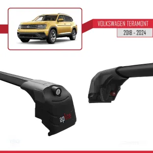 Volkswagen Teramont 2018 ve Sonrası ile uyumlu ACE-2 Ara Atkı Tavan Barı SİYAH thumb 4