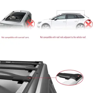 Toyota Proace 2016 ve Sonrası ile uyumlu FLY Model Ara Atkı Tavan Barı SİYAH 4 ADET BAR thumb 1