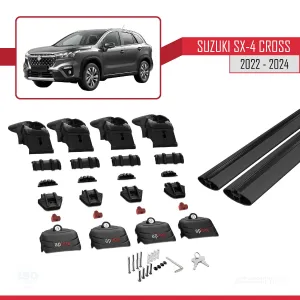 Suzuki SX4 S-Cross 2022 ve Sonrası ile uyumlu ACE-2 Ara Atkı Tavan Barı SİYAH thumb 4