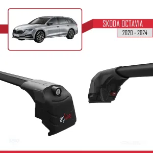 Skoda Octavia (NX) 2020 ve Sonrası ile uyumlu ACE-2 Ara Atkı Tavan Barı SİYAH thumb 2