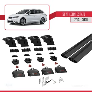 Seat Leon ST 2013-2020 Arası ile uyumlu ACE-2 Ara Atkı Tavan Barı SİYAH thumb 4