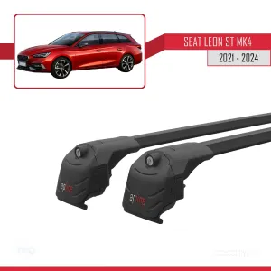 Seat LEON MK4 (KL1/KL8) ST 2021 ve Sonrası ile uyumlu ACE-2 Ara Atkı Tavan Barı SİYAH thumb 3