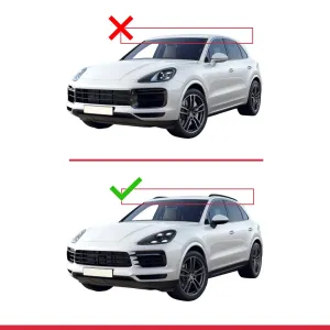 Porsche Cayenne (9YA/9YB) 2018 ve Sonrası ile uyumlu ACE-2 Ara Atkı Tavan Barı SİYAH thumb 2