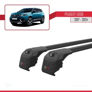 Peugeot 5008 2017 ve Sonrası ile uyumlu ACE-2 Ara Atkı Tavan Barı SİYAH thumb 3