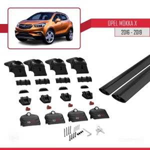 Opel MOKKA X 2016-2020 Arası ile uyumlu ACE-2 Ara Atkı Tavan Barı SİYAH thumb 4