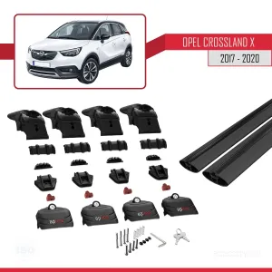Opel CROSSLAND X 2017-2020 Arası ile uyumlu ACE-2 Ara Atkı Tavan Barı SİYAH thumb 4