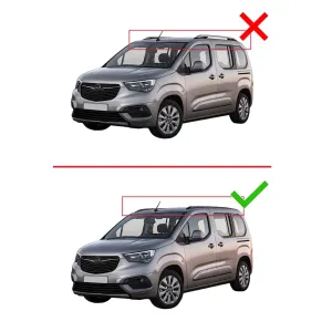 Opel Combo (E) Life 2023 ve Sonrası ile uyumlu ACE-2 Ara Atkı Tavan Barı SİYAH thumb 2