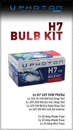 Photon H7 Bulb Kit (Çoklu lamba Set) (Kopya) modelleri Oto Aksesuar Shop'de. En uygun fiyat, kaliteli malzeme ve hızlı kargo avantajlarıyla hemen inceleyin.