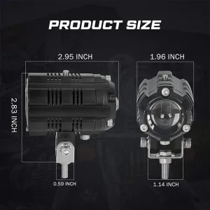 Offroad sis lambası beyaz-sarı (6.5 cm x 4.5cm 6.5cm  )  10w 12-80v set / LASS347 - Görsel 3