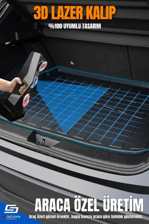 S-Dizayn Fiat Linea 3D Pro Bagaj Havuzu 2007-2018 A+ Kalite - Görsel 2