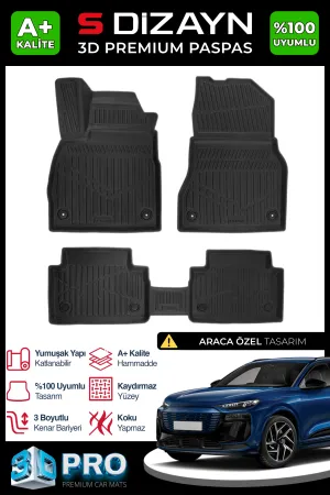 Universal uyumlu Audi Q6 E-Tron 3D Pro Havuzlu Paspas 2025 Üzeri A+ Kalite modelleri DRS Tuning'de. Kaliteli malzeme, hızlı kargo ve güvenli alışverişle hemen
