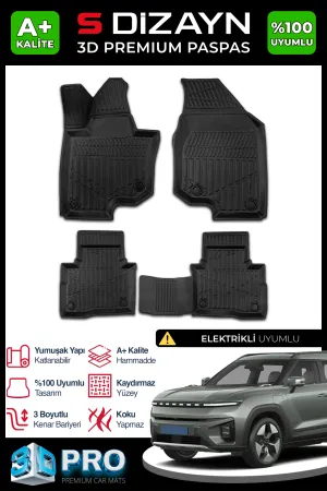 Universal uyumlu Ssangyong Musso Elektrikli 3D Pro Havuzlu Paspas 2025 Üzeri A+ Kalite modelleri DRS Tuning'de. Kaliteli malzeme, hızlı kargo ve güvenli