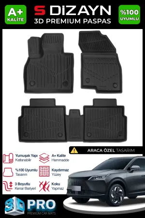 Chery uyumlu Omoda Omoda 7 3D Pro Havuzlu Paspas 2025 Üzeri A+ Kalite modelleri Oto Aksesuar Shop'de. Kaliteli malzeme, hızlı kargo ve güvenli alışverişle