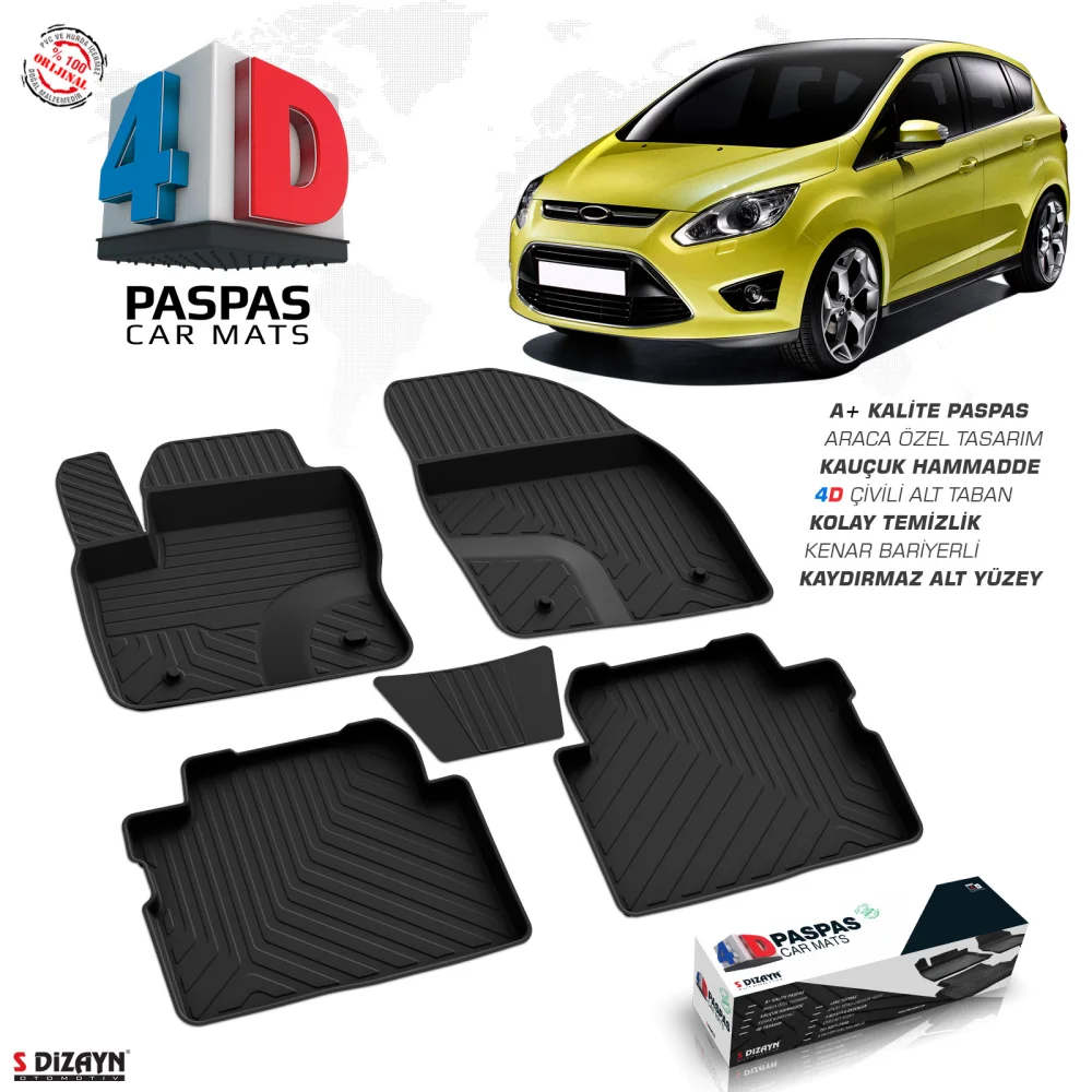 Ford C-Max 4D Havuzlu Paspas 2010-2019 A+ Kalite