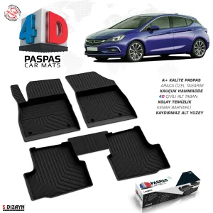 Opel Astra K 4D Havuzlu Paspas 2015-2022 A+Kalite