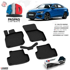 Audi A3 4D Havuzlu Paspas 2020-2024 A+Kalite