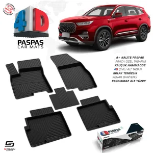 Chery Tiggo 8 Pro 4D Havuzlu Paspas 2022-2025 A+Kalite