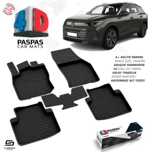 Vw Tiguan 3 4D Havuzlu Paspas 2024 Üzeri A+ Kalite